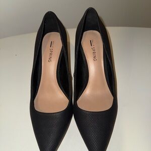 Call It Spring Black Textured Heels